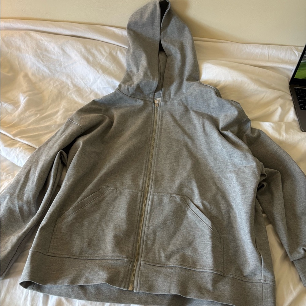 Paper label Gray Zip-Up Hoodie